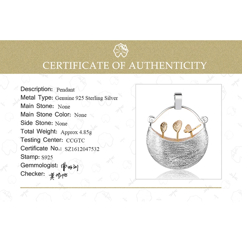 Lotus Fun Real 925 Sterling Silver Handmade Fine Jewelry My Little Garden Design Pendant without Necklace for Women Acessorios - Image 6