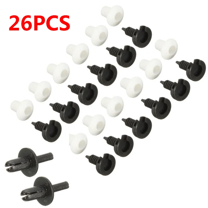 

26pcs Full Interior Door Card Ornament Clip Fastener Set for Land Rover Defender Fasteners Clips Snapsac inserts Nut connectors