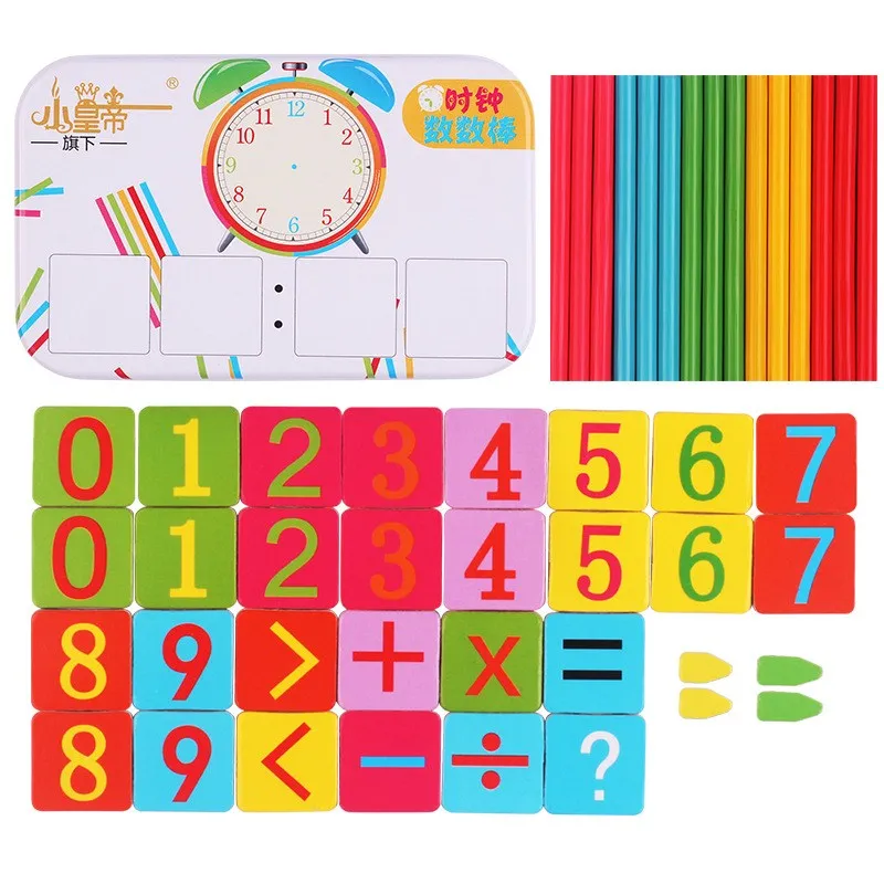 Детские математические Деревянные Игрушки Stick Магнитная математики головоломки образовательные игрушки Монтессори вычисления Игры