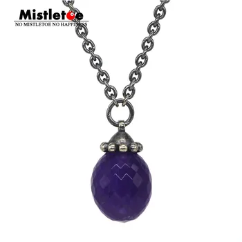 

Mistletoe 925 Sterling Silver Fantasy Necklace With Purple Crystal Jewelry