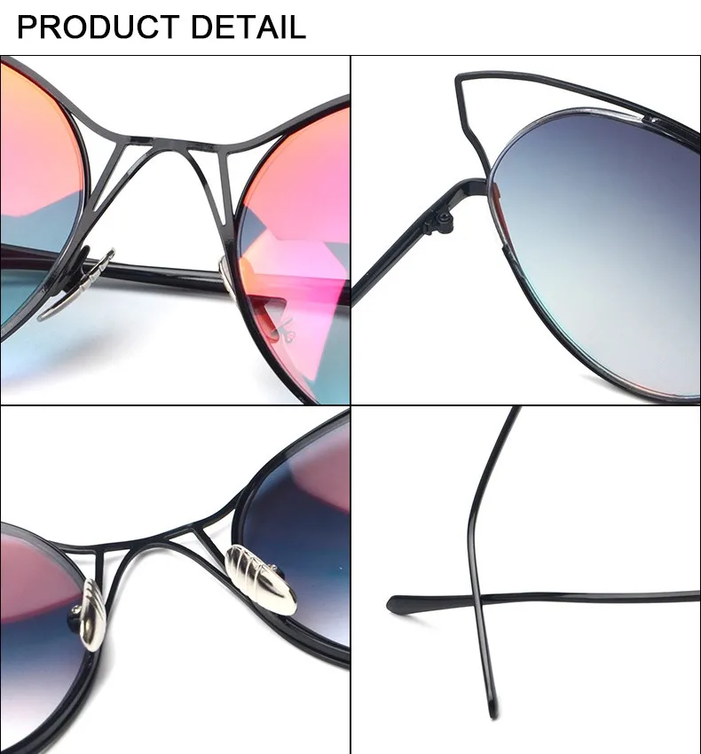 SOJOS роскошный бренд кошачий глаз металлическая полая рама солнцезащитные очки женские солнцезащитные очки для вечеринок сексуальные очки в форме "кошачий глаз" модный дизайнер 1041