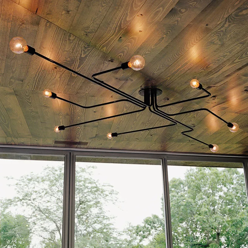

Retro Ceiling Lamp Industrial Loft Iron Ceiling Light for Living Room Kitchen Dining Room Vintage Light Fixtures luminaria teto