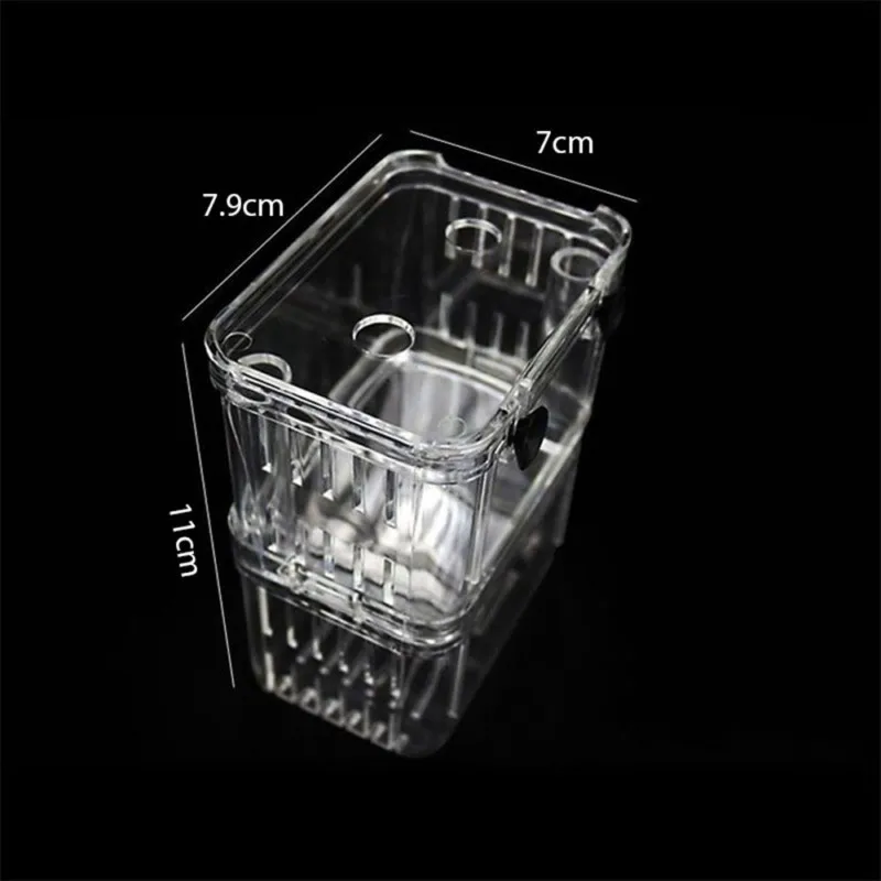 Aquarium Fish Breeding Box Pet Fish Tank Guppy Double Breeding Breeder Rearing Hatchery Splits Fish Tank Turtle Reptile House (6)