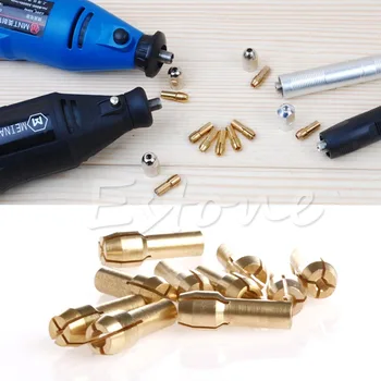 

1 Set 10Pc 4.3mm Shank Brass Drill Chucks Collet Bits 0.5-3.2mm for Rotary Tool