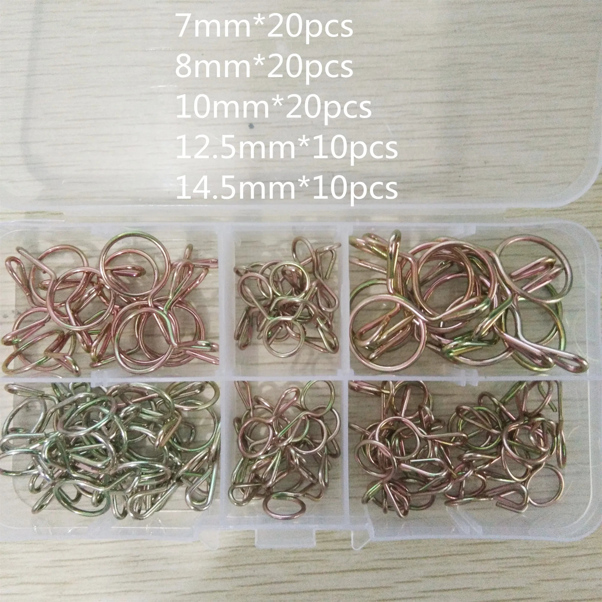 80pcs Hose Clamp High Quality Zinc Plated Spring Clips Gear Hose Fuel