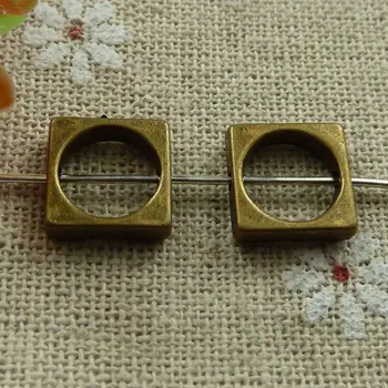 

210 pieces bronze plated square spacers 11x11mm #1447
