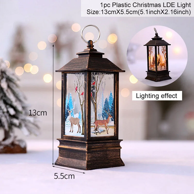 PATIMATE Christmas Decorations for Home Led Christmas Ornament LED Tea Light Candles Christmas Tree Decoration Xmas Party Decor - Цвет: Copper Deer Light