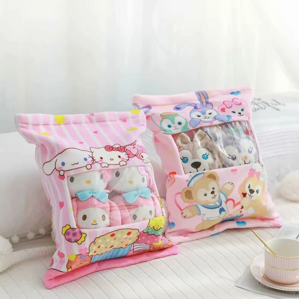 

4pcs 8pcs pudding pillow small toys in one bag mini mouse toys cute TK melody dog plush doll funny gift for girl