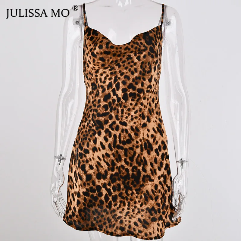 Julissa mo леопардовое сексуальное облегающее платье для женщин без бретелек с открытой спиной осеннее платье Femme Бандажное платье для вечеринок платье Vestidos - Цвет: Многоцветный