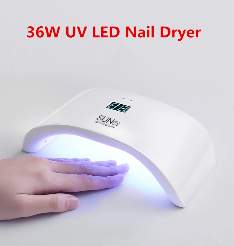 Newest Nail Dryer SUN9X PLUS 36W UV LED Lamp Nail Dryer For Curing All
