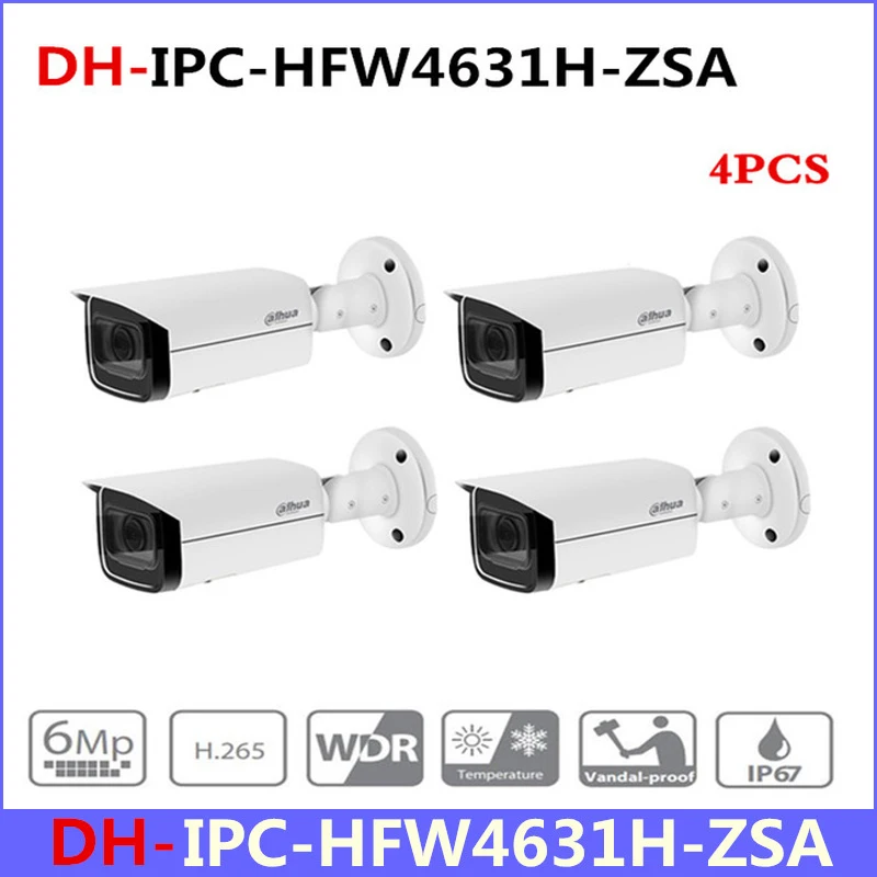 6MP IP камера IPC HFW4631H ZSA Обновление от HFW4431R Z 4 шт./лот со встроенным микрофоном слот