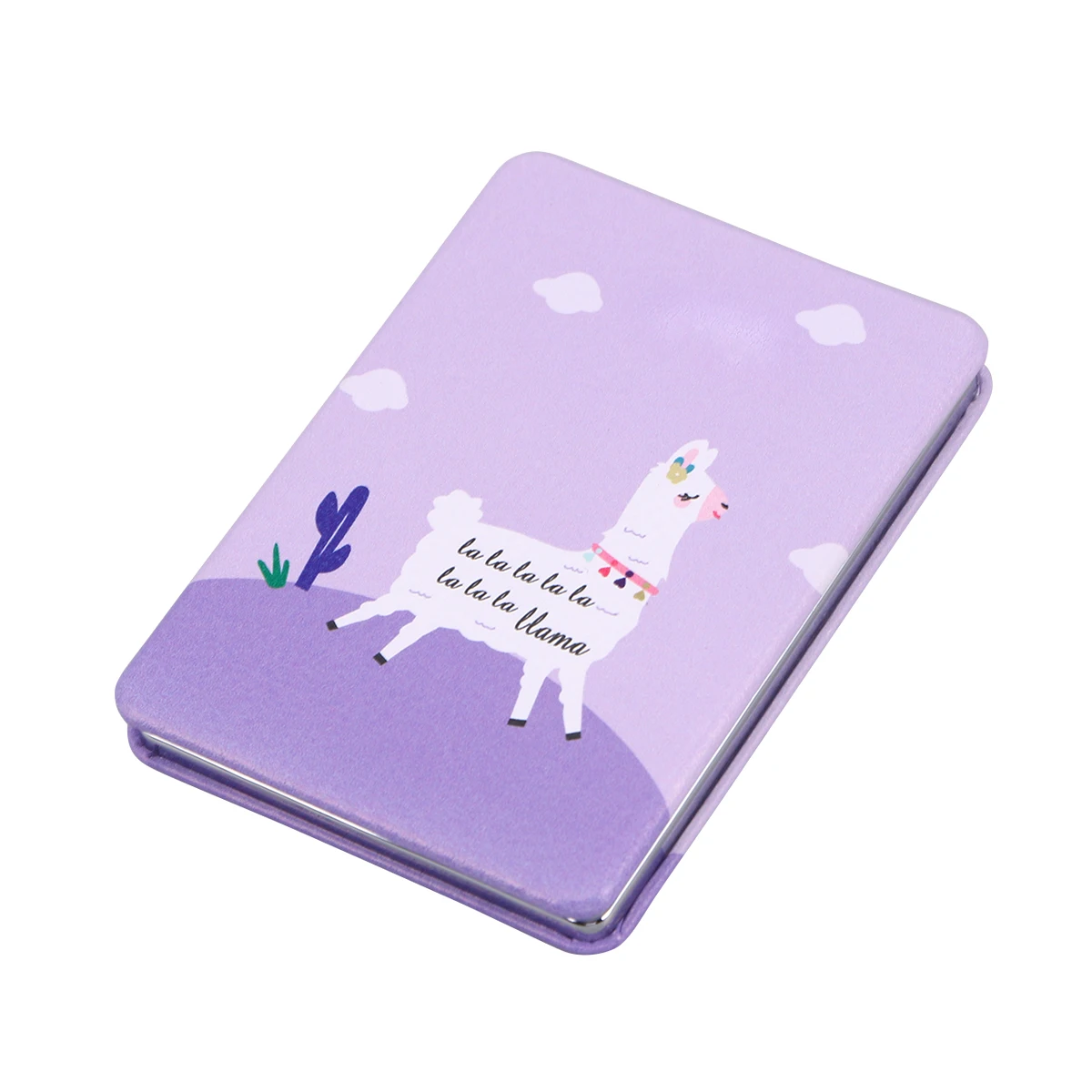 

Double-sided PU Leather Makeup Mirror Portable Folding Pocket Rectangle Mirror for Women Lady (Alpaca Pattern 3)