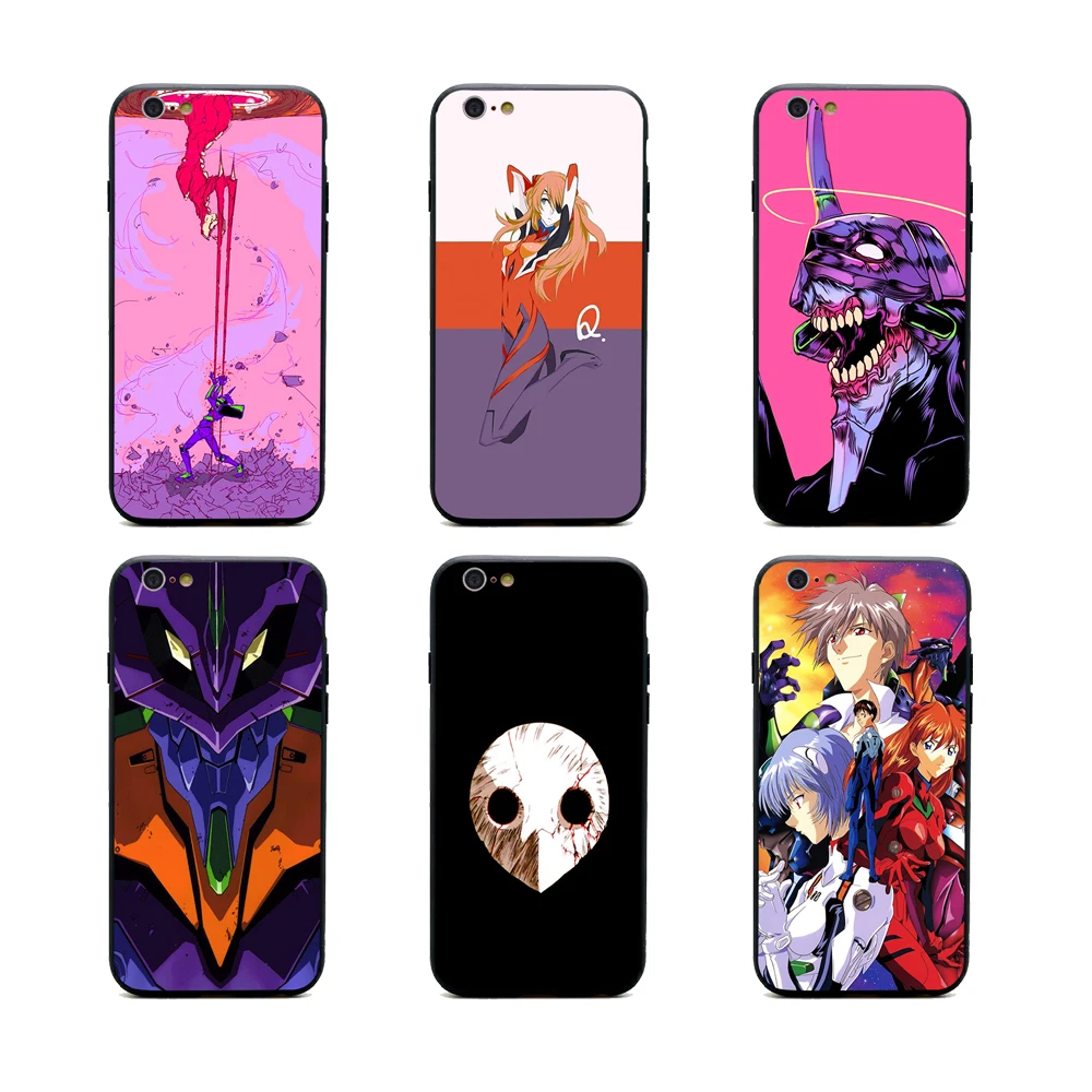 Аниме Neon Genesis Evangelion Deluxe Чехлы для телефона из термополиуретана + PC черные чехлы