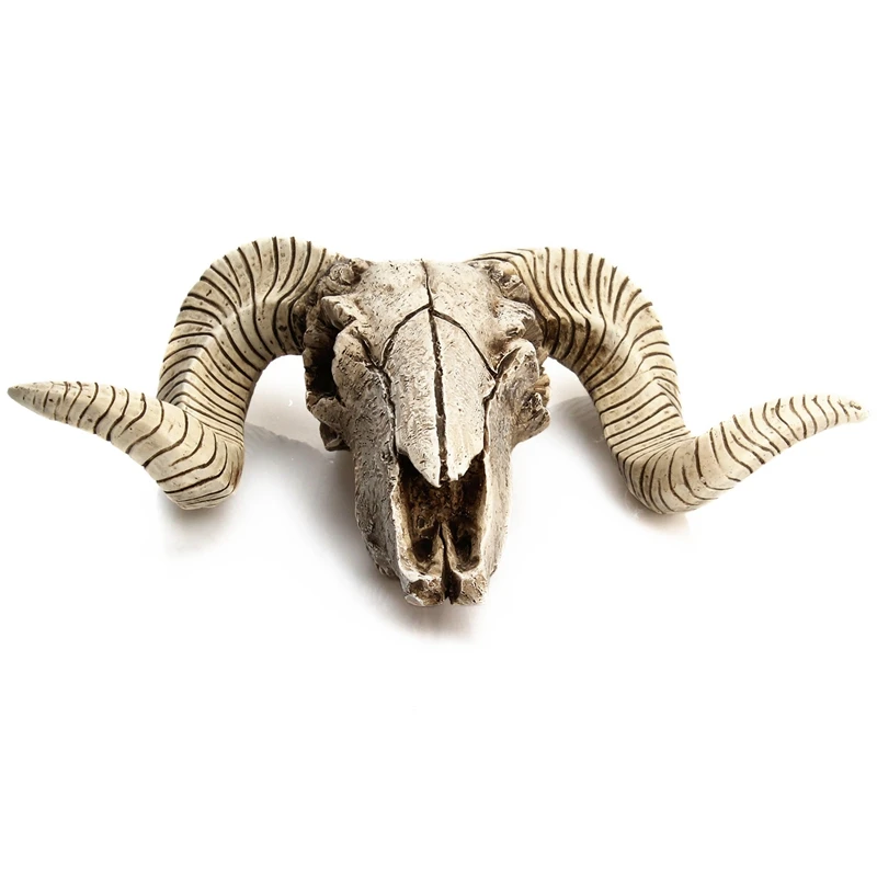 Ram Animal Longhorn Mask скульптура фигурки ремесла рога креативные Овцы из полимера голова черепа настенный Декор для дома