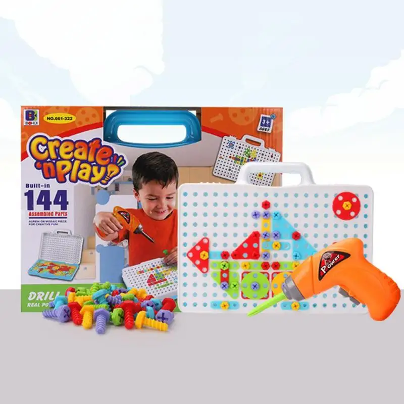 Пластиковые Детские сверлильные головоломки, Обучающие игрушки, набор винтовых инструментов, игрушка-головоломка, математический Забавный набор игрушек для родителей и детей