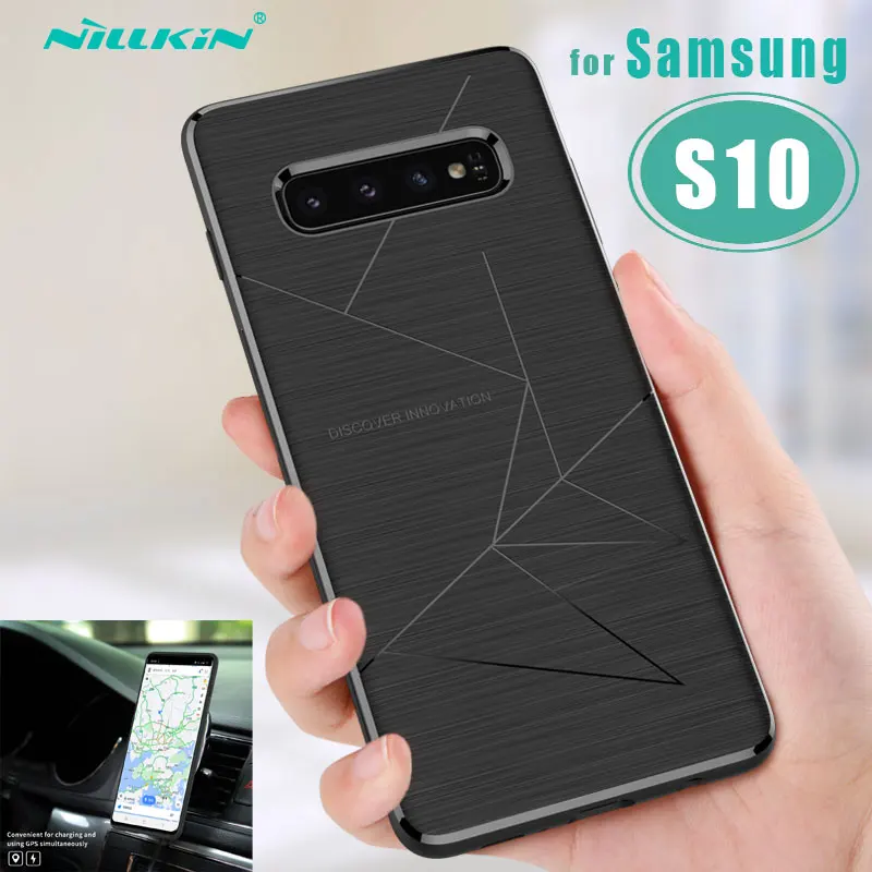 for Samsung Galaxy S10 Case Nillkin Magic back Cover Fit Magnetic Car Holder Luxury TPU Silicone Phone | Мобильные телефоны и
