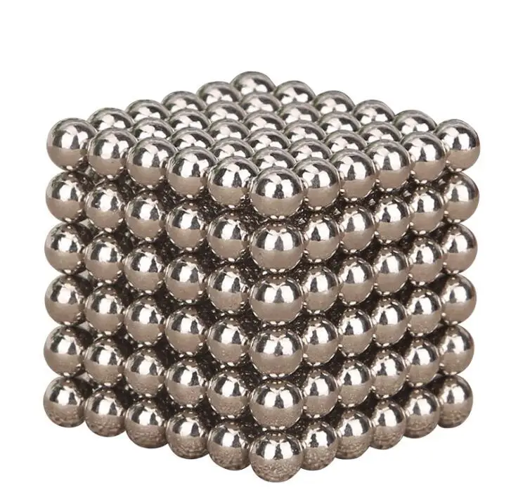 216pcs Silver Color Magic Cube Balls Toys Multi Molding Educational toys Anxiety Stress Adults Kid Metal