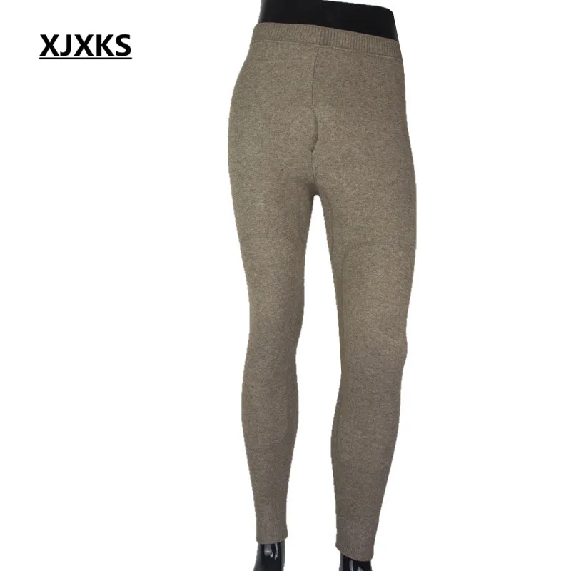 XJXKS Брендовые мужские высококачественные эластичные брюки длиной до щиколотки тяжеловесные мужские Леггинсы брюки осень-зима теплые Lrggings