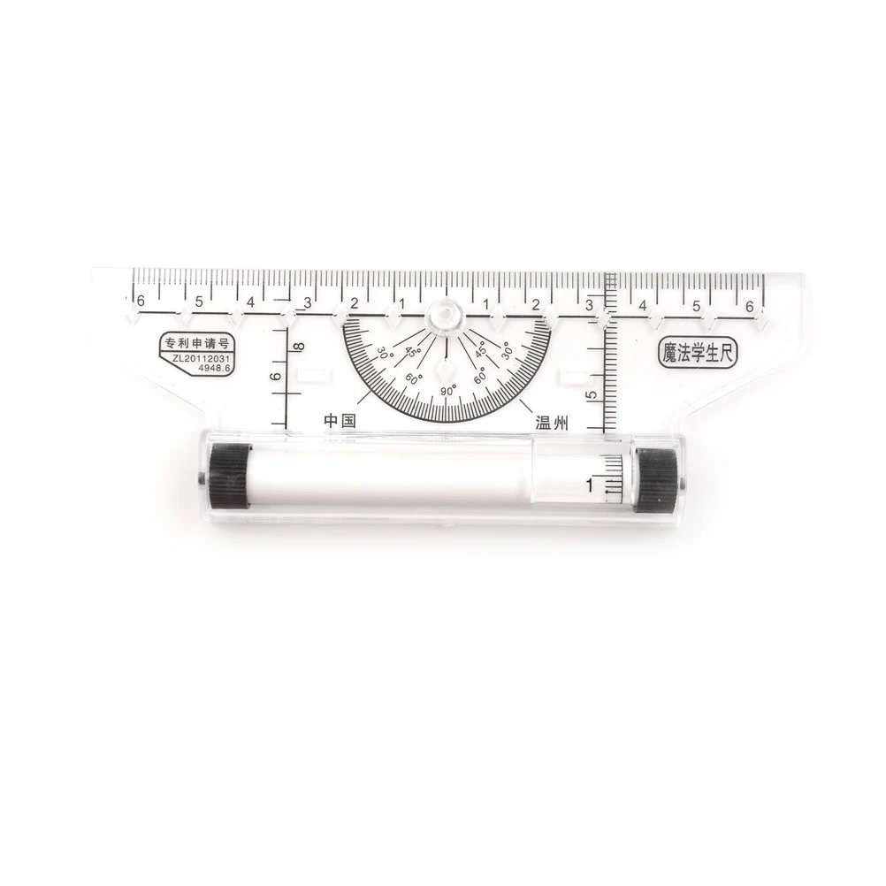 

Plastic Multi-purpose Drawing Rolling Ruler Tool Metric Squares Angles Parallel