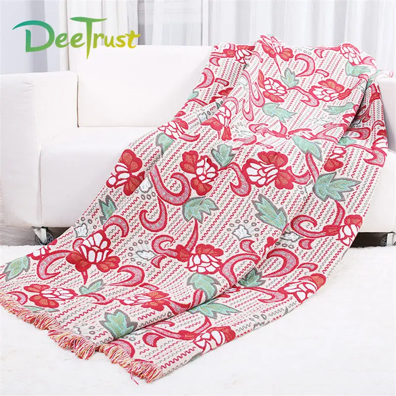 

Europe Cotton Three Layers Blanket Thickening Flower pattern Sofa Throws On Sofa/Bed/Plane Cover 180x230cm/230x250cm Cobertor
