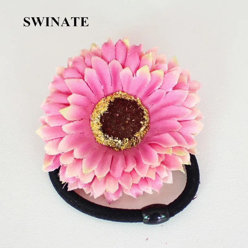 SWINATE Women Girls Summer Holiday Sunflower Hair Ties Elastic Rope