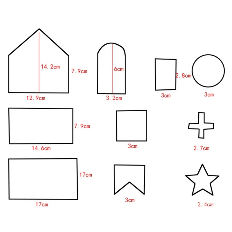 10 шт. пряничный домик из нержавеющей стали Рождественский сценарий набор резаков для печенья формы для выпечки