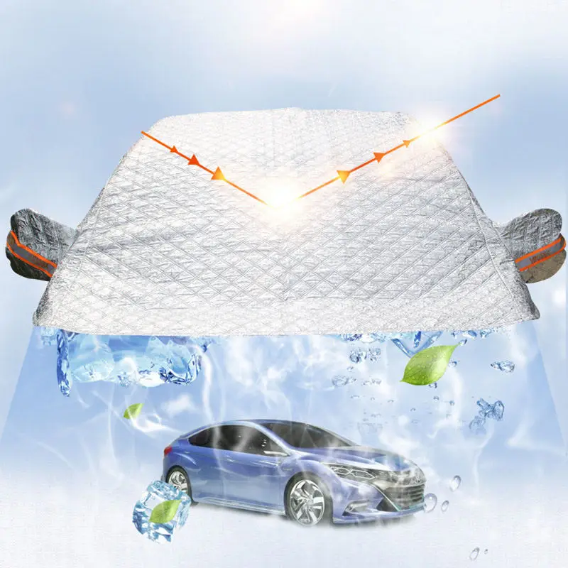AIKESI половинный чехол для лобового стекла автомобиля солнцезащитный козырек для переднего окна и хлопковый Снежный щит из алюминиевой фольги, автомобильные солнцезащитные очки, половинная крышка