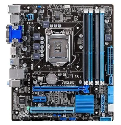 Goede Gebruikt Asus B75M PLUS Originele Gebruikt Desktop Moederbord Intel B75 Socket LGA 1155 i3 i5 i7 DDR3 32G SATA3 USB3.0
