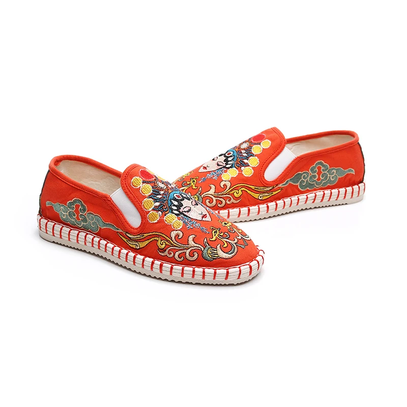 

The Women's Traditional Embroidered Patterns Facial Makeup Casual Leisure Walking Cloth Shoes for Breathable