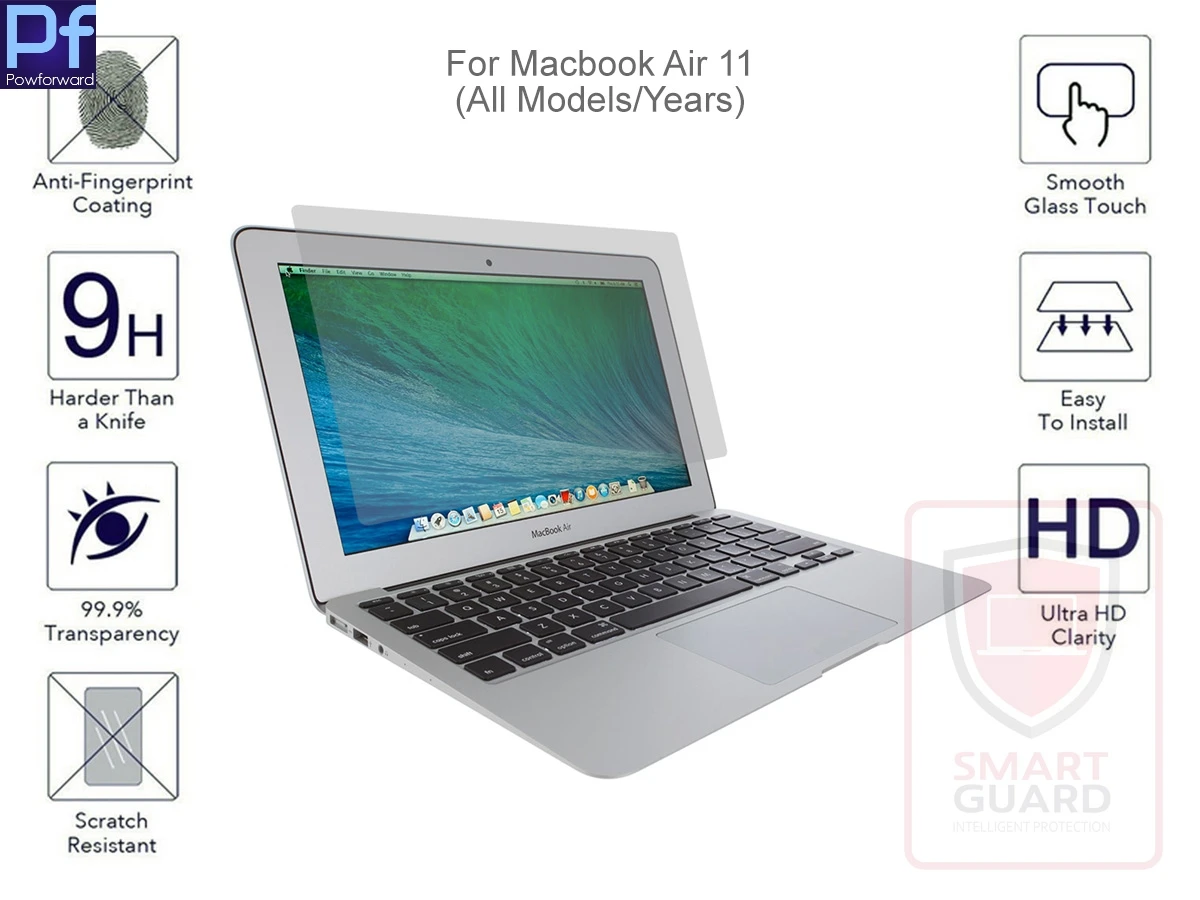 Закаленное стекло для защиты экрана для Macbook Air Pro retina 11 12 13 15 для Mac Book 13,3 15,4 Защитная пленка для экрана - Цвет: For MacBook Air 11