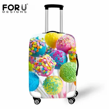 

FORUDESIGNS Case for Suitcases Cover Suitcase Luggage Protective Covers Travel Accessories Colorful Lollipops Zipper Suit 18-30