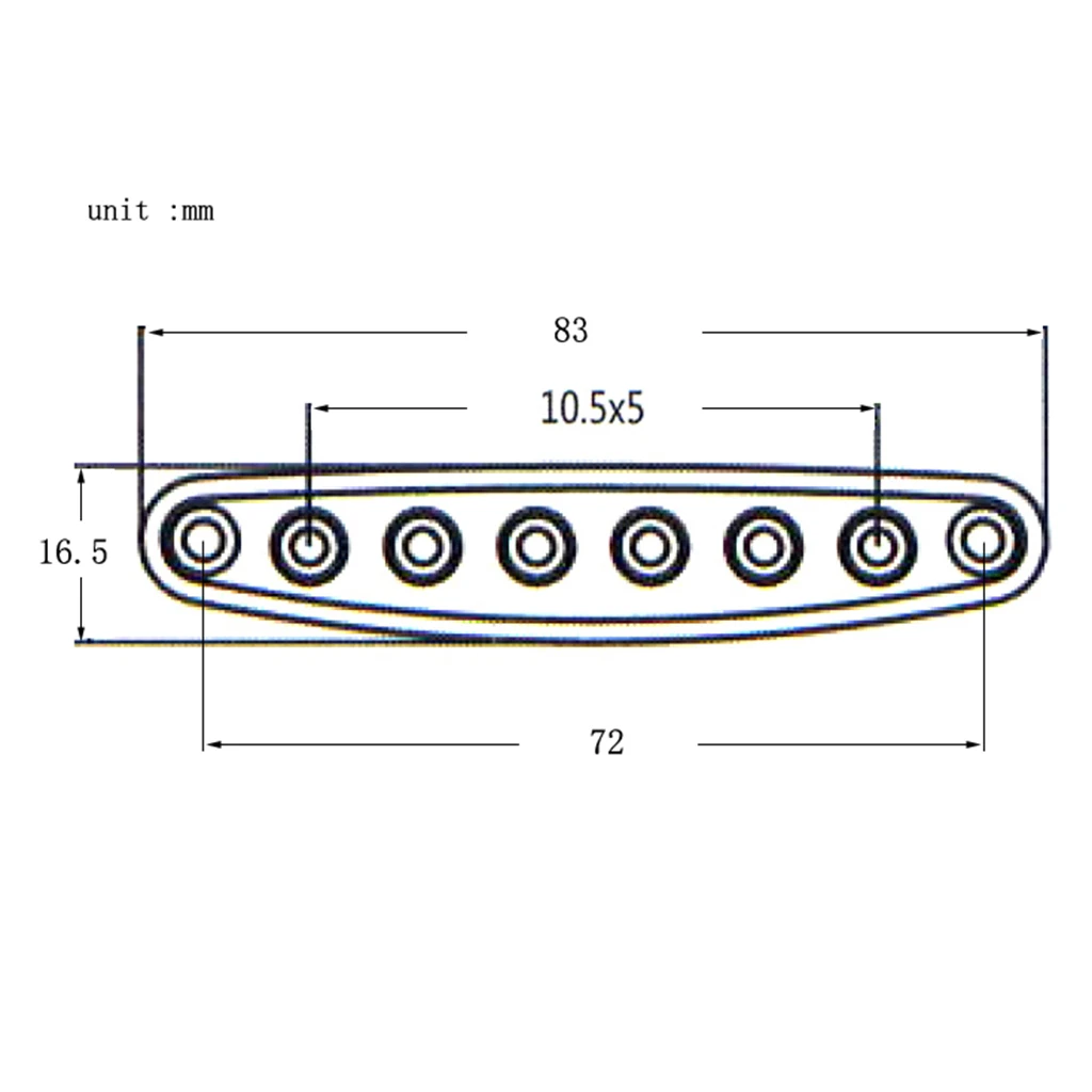 Bridge String Thru Body Ferrules Bushing Plate Metal Electric Guitar Musical Instruments Replacement Parts Silver/Black