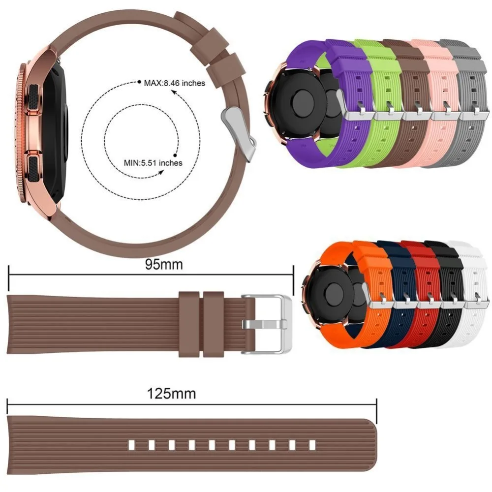 42mm Soft Silicone Wrist Strap For Samsung Galaxy Sports