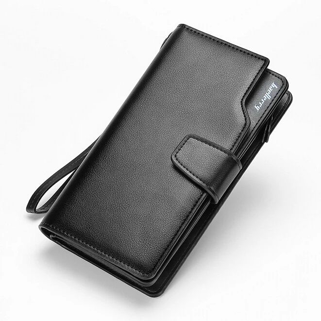 HOT! Men Long Wallet Famous Brand Luxury Male Leather Clutch Bag Casual Design Zipper Money Purse Wallets Credit Card Holders