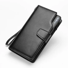 HOT! hommes Long Portefeuille Célèbre Marque De Luxe Mâle En Cuir Embrayage Sac Casual Conception Zipper Bourse D’argent Portefeuilles Détenteurs de Cartes de Crédit