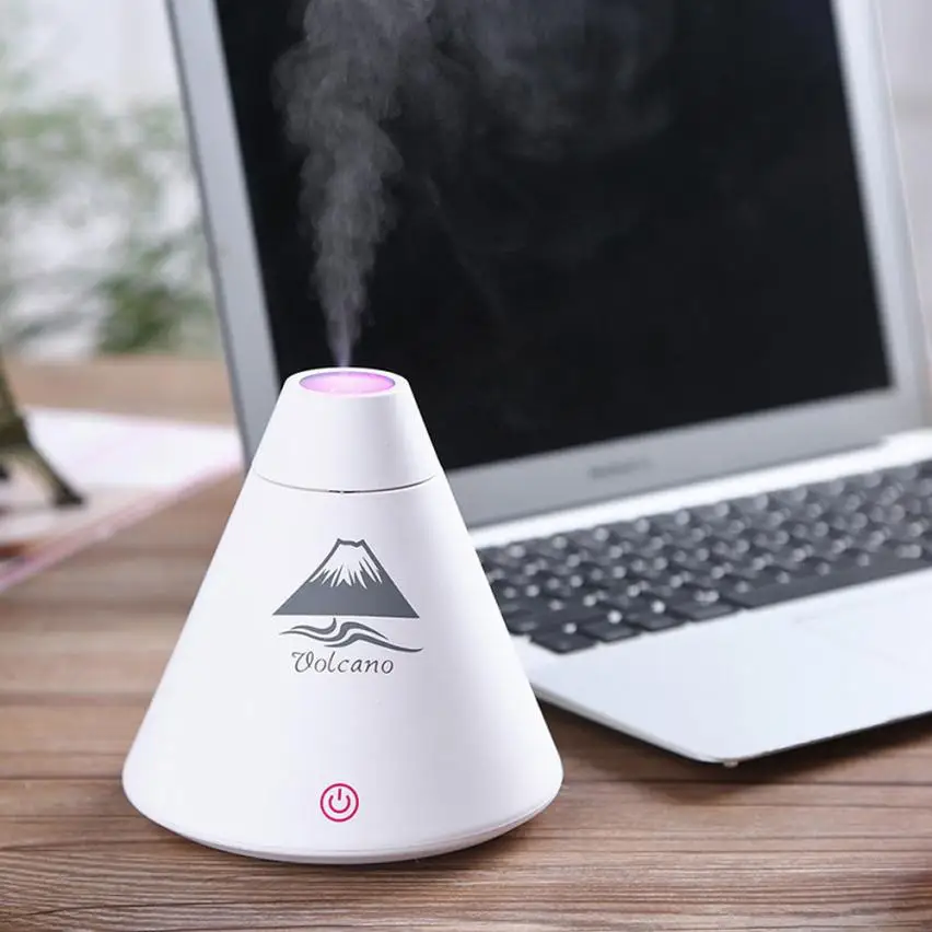 

Volcano Shape Humidifier Desktop USB Essential Oil diffuser difusor de aroma with Multi Colors Night Light mist maker fogger