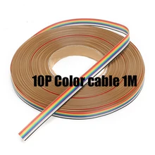 10 м 10 способ плоский Цвет Радуга ленточный кабель провод 10P 1,27 мм шаг(10 м