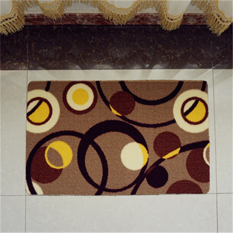 Contemporary Abstract Circle Design Area Rug Stone Pattern Anti