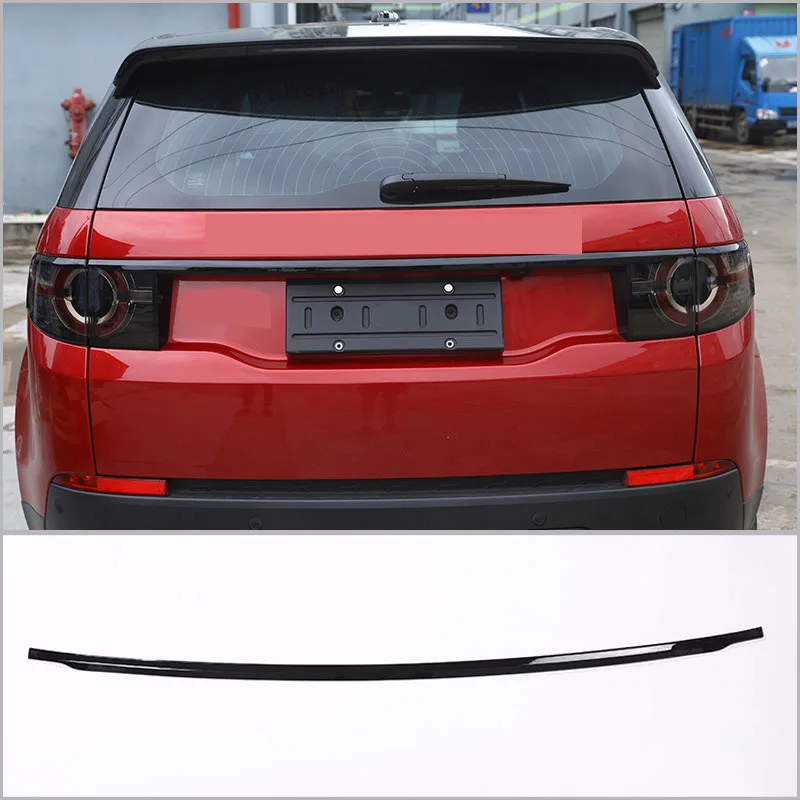 

For Land Rover Discovery Sport 2015 2016 2017 ABS Chrome Gloss Black Tail Door Lid Strips Trims 1pcs