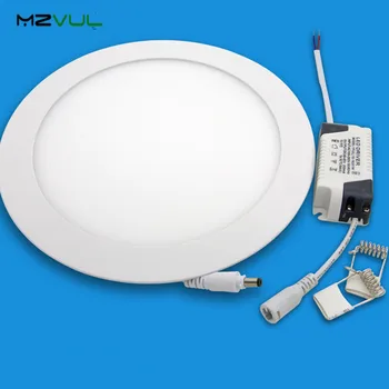 

Dimmable Ultra thin Design 6W 9W 12W 15W LED SMD 2835 Ceiling Recessed Grid Downlight / Slim Round Flat Adjustable Panel Light