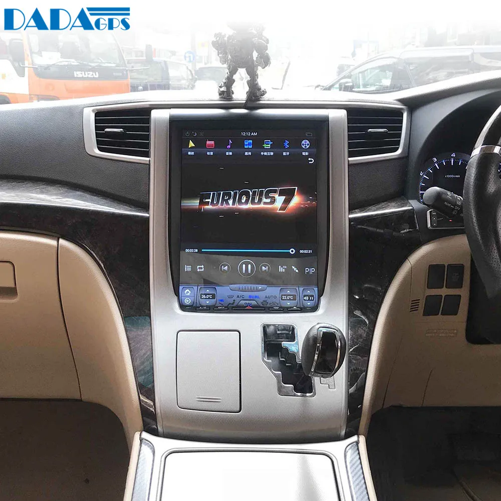 12 1 &quotTesla style Android 7 Автомобильный мультимедийный радиоплеер для Toyota Alphard 2007 2013 GPS