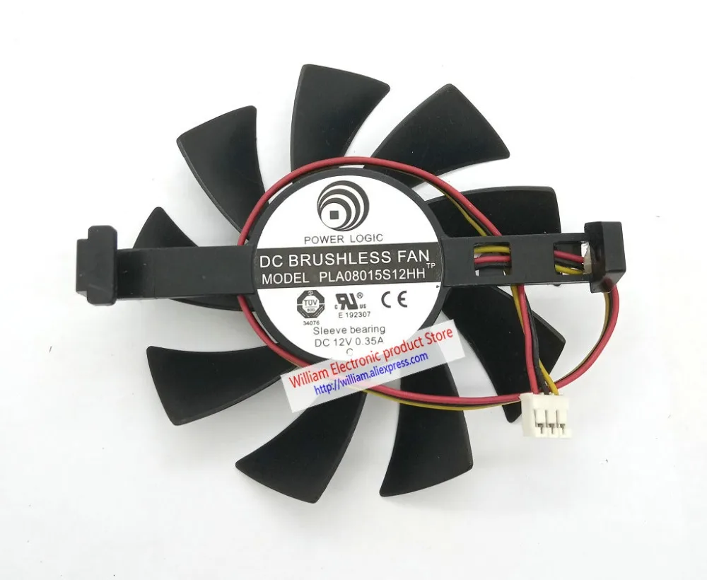 

Оригинальный охлаждающий вентилятор для видеокарты PLA08015S12HH DC12V 0.35A