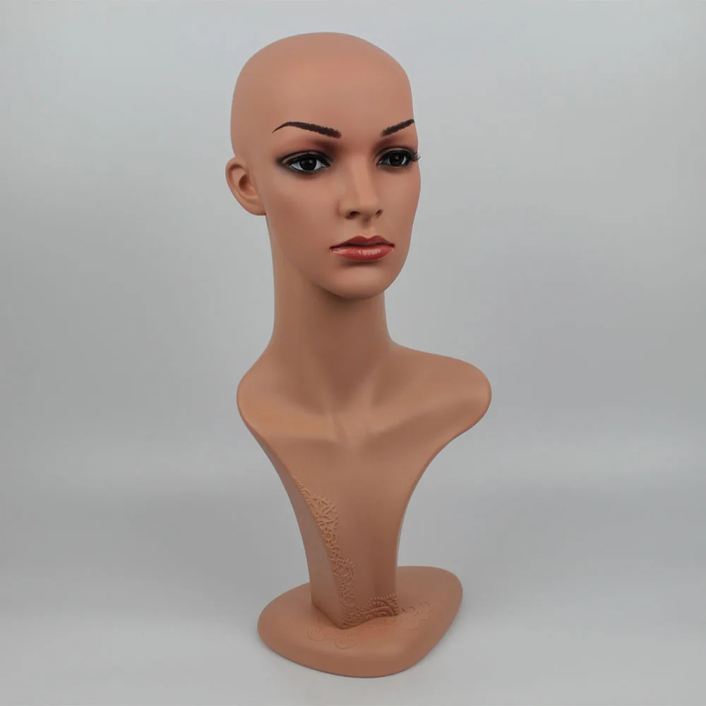 Высокое качество ПЭ реалистичный манекен женщина голова-манекен, манекен, парики на голову, D5-W
