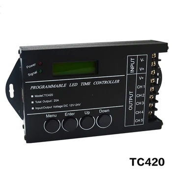 

WIFI Time Programable RGB LED Controller TC420 TC421 DC12V/24V 5 Channel Total Output 20A Dimmer For LED Strip Light