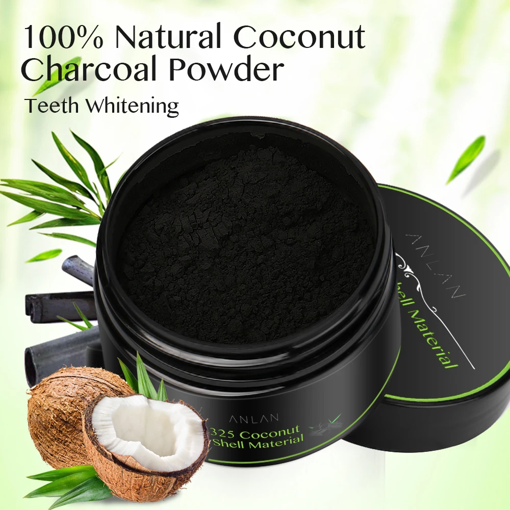 

ANLAN 1 PCS 60g Teeth Whitening Scaling Powder Oral Care Hygiene Cleaning Packing Premium Natural Coconut Teeth Whitening Powde
