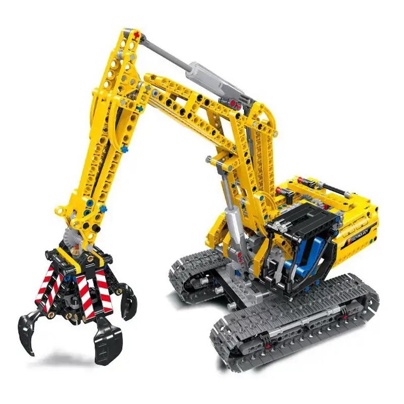 

2 In 1 Double Variable Excavator Science And Technology Machinery Series Children Assembling Building Blocks Educational Toys