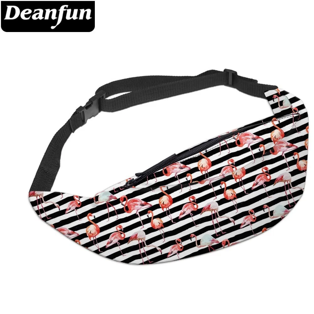 

Deanfun New 3D Colorful Waist Pack for Men Fanny Pack Style Bum Bag Flamingo Women Money Belt Travelling Mobile Phone Bag YB29