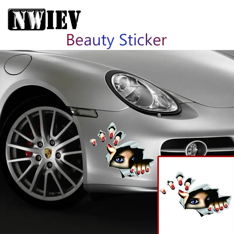 

NWIEV Auto Car-styling 3D Eyes Stickers For Kia Rio Ceed Sportage 2017 Mini Cooper R56 Clubman Volkswagen VW Polo 4 Accessories