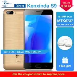 Kenxinda S9 5,5 "мобильный телефон 4G 2 г/16 г Ram/Rom 720*1280 пикселей 13,0 + 8,0 Мп Двойной смартфон с камерой мобильного телефона черный/красный/синий/золото