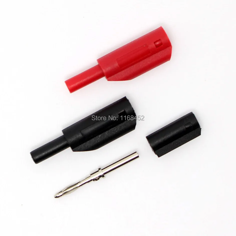 Bp208 10a 600v 2mm Shrouded Stackable Banana Plug High Voltage Nickel